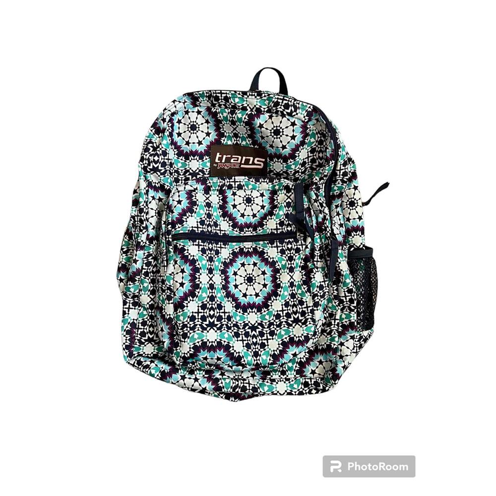 JanSport Trans Large Backpack Multicolor Geometric Navy Moonshine Moroccan Bag
